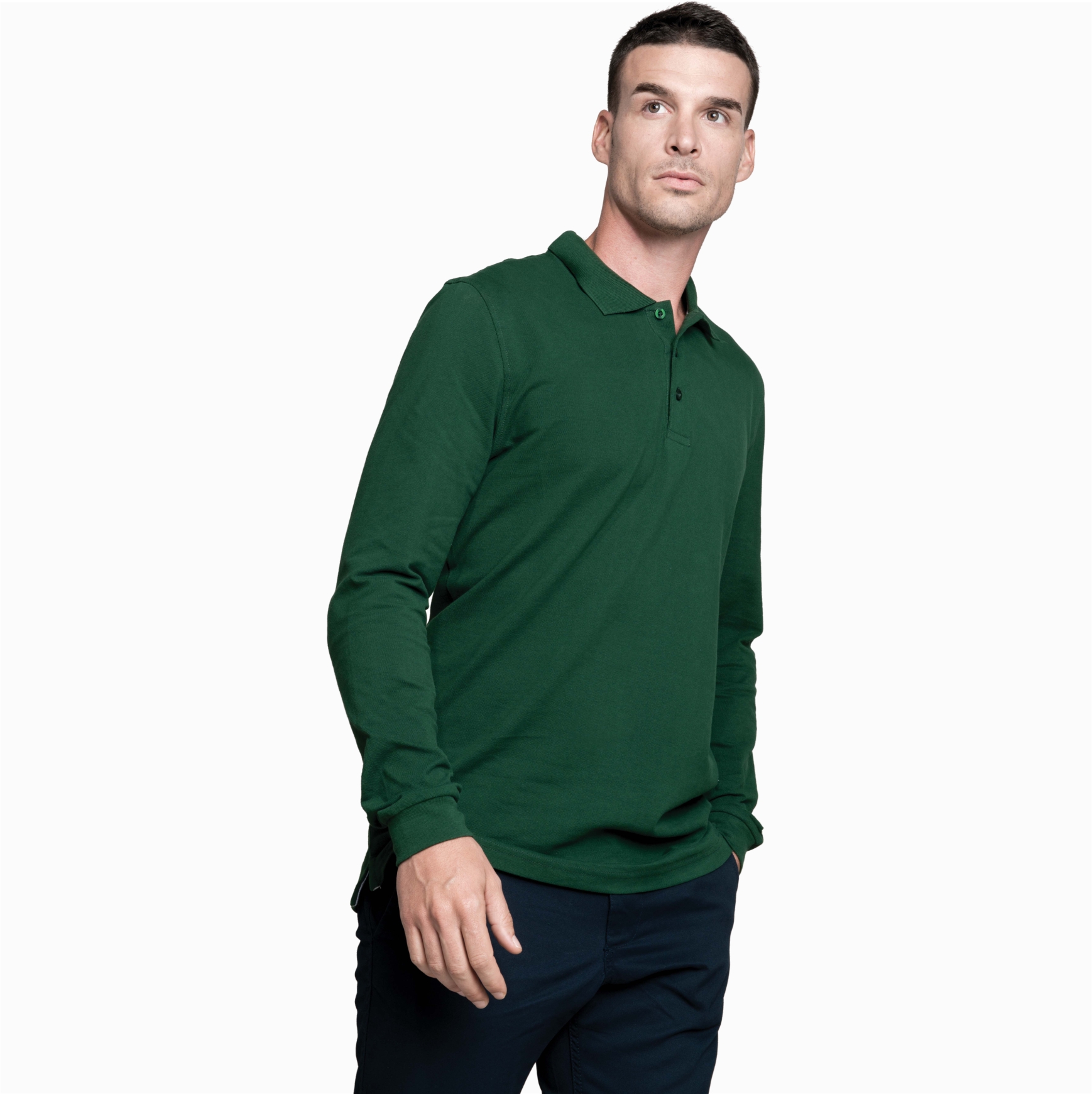 K243 - Polo manches longues homme