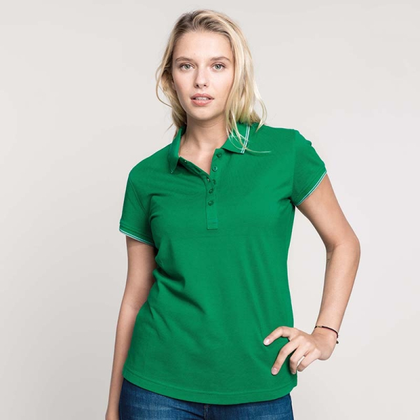 Polo Manches Courtes Double Liseré Femme Kariban K251