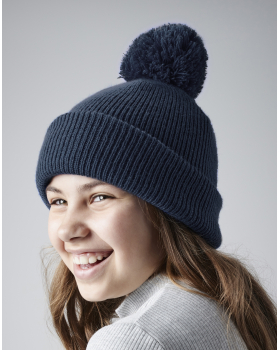 Junior Reflective Bobble Beanie Beechfield B406b