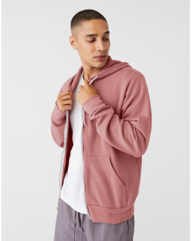 Sweat-shirt Zippé à Capuche en Polyester Coton Unisexe Bella 3739