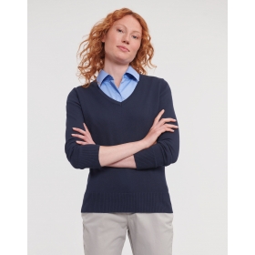 Ladies’ V-Neck Knitted Pullover Russell 10F0