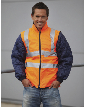  Veste Matelassée Haute Visibilité Avec Manches Amovibles HV008SL