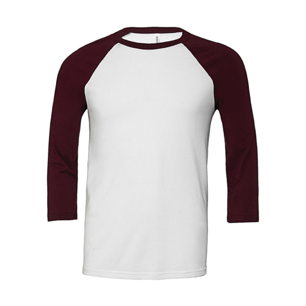 T-Shirt Baseball Uomo Maniche 3/4 In Cotone - Casual Raglan Per Tutti I Giorni