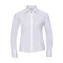 Chemise Femme en Popeline Coupe Ajustée et Manches Longues Russell 924F