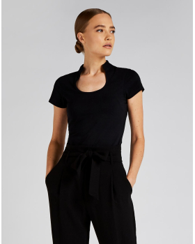Regular Fit Keyhole Neck Top KK755
