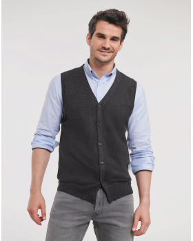 Men`s V-Neck Sleeveless Knitted Cardigan Russell 719M