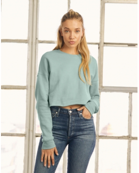 Sweat-shirt Femme Court Crop Fleece Bella 7503