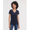 T-shirt Femme Col V en Coton Bio Russell Pure Organic 103F