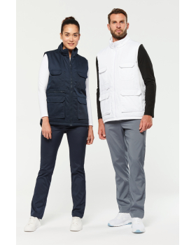 Gilet polycoton multipoches rembourré unisexe WK607