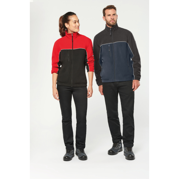 Veste micropolaire bicolore écoresponsable unisexe WK904