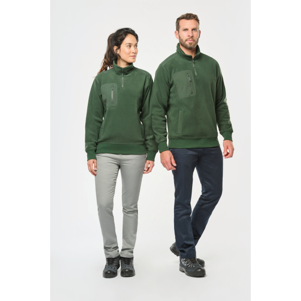 Polaire écoresponsable col zippé unisexe WK905