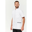 Blouse polyester coton avec boutons pression homme WK505