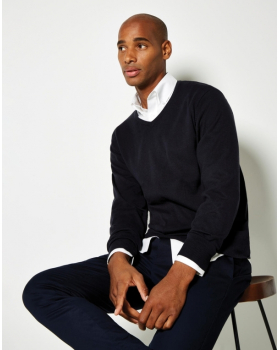 Classic Fit Arundel V Neck Sweater Kustom Kit KK352