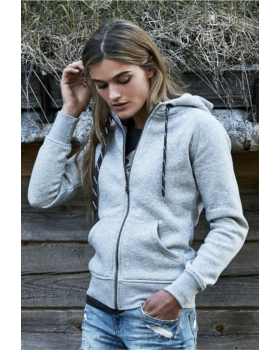 Ladies` Fashion Full Zip Hood Tee Jays 5436