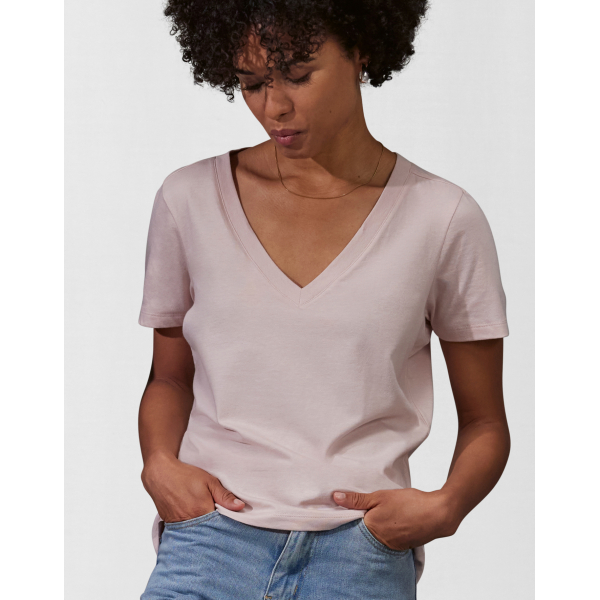 T-Shirt Femme Col V Plongeant E150 B&C TW001
