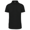 Polo col boutons pression manches courtes homme Black
