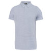 Polo col boutons pression manches courtes homme Oxford Grey