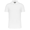 Polo col boutons pression manches courtes homme White