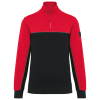 Sweat-shirt écoresponsable col zippé unisexe Black / Red