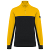 Sweat-shirt écoresponsable col zippé unisexe Black / Yellow