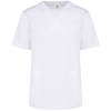 Tunique manches courtes polycoton unisexe White