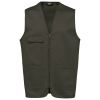 Gilet polycoton multipoches unisexe Dark Khaki