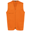 Gilet polycoton multipoches unisexe Orange