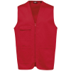 Gilet polycoton multipoches unisexe Red