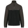 Veste micropolaire bicolore écoresponsable unisexe Black / Dark Grey