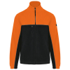 Veste micropolaire bicolore écoresponsable unisexe Black / Orange