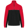 Veste micropolaire bicolore écoresponsable unisexe Black / Red