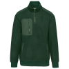 Polaire écoresponsable col zippé unisexe Forest Green