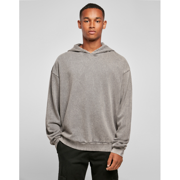 Sweat Oversize à Capuche Aspect Délavé Acide Build Your Brand BY191