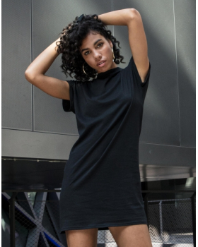 Robe Femme Col Montant et Épaules Tombantes Build Your Brand BY101 black