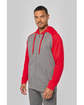 Veste molleton zippée capuche bicolore unisexe PROACT PA380