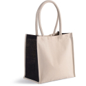Sac cabas en coton et jute contenance 17 L Kimood KI0255