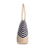 Sac shopping style marin en toile de jute Kimood KI0283