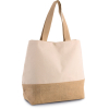 Sac shopping en toiles de coton et jute Kimood KI0235