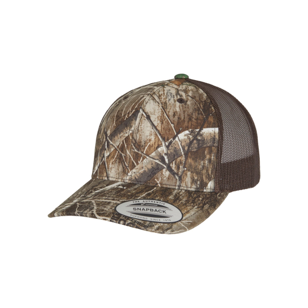 Casquette Retro Trucker camouflage arbre FLEXFIT 6606RC
