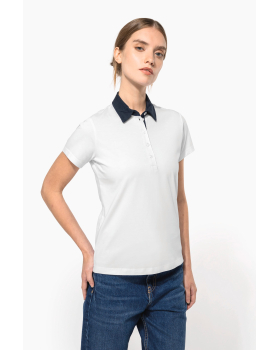 Polo jersey bicolore femme Kariban K261