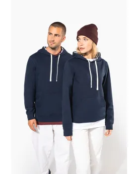 Sweat-shirt à capuche contrastée à motifs unisexe Kariban K4013