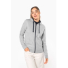 Sweat-shirt zippé capuche contrastée femme Kariban K467