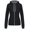 Sweat-shirt zippé capuche contrastée femme Kariban K467