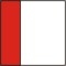 White/Bright Red
